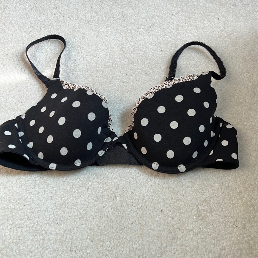 NWT black polka dot VS bra